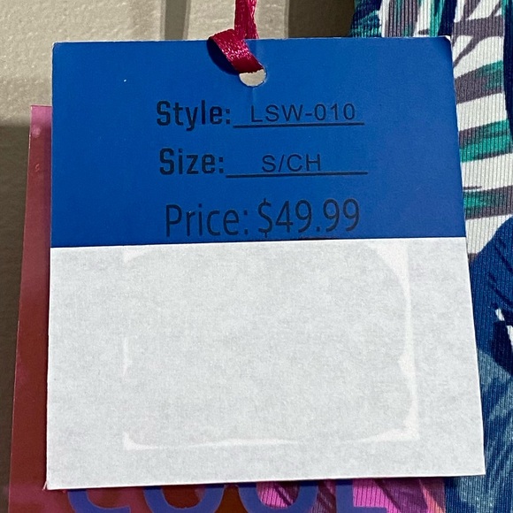 NWT Emme Jordan Swim Wear tropical print one piece bathing suit size S - Picture 7 of 7